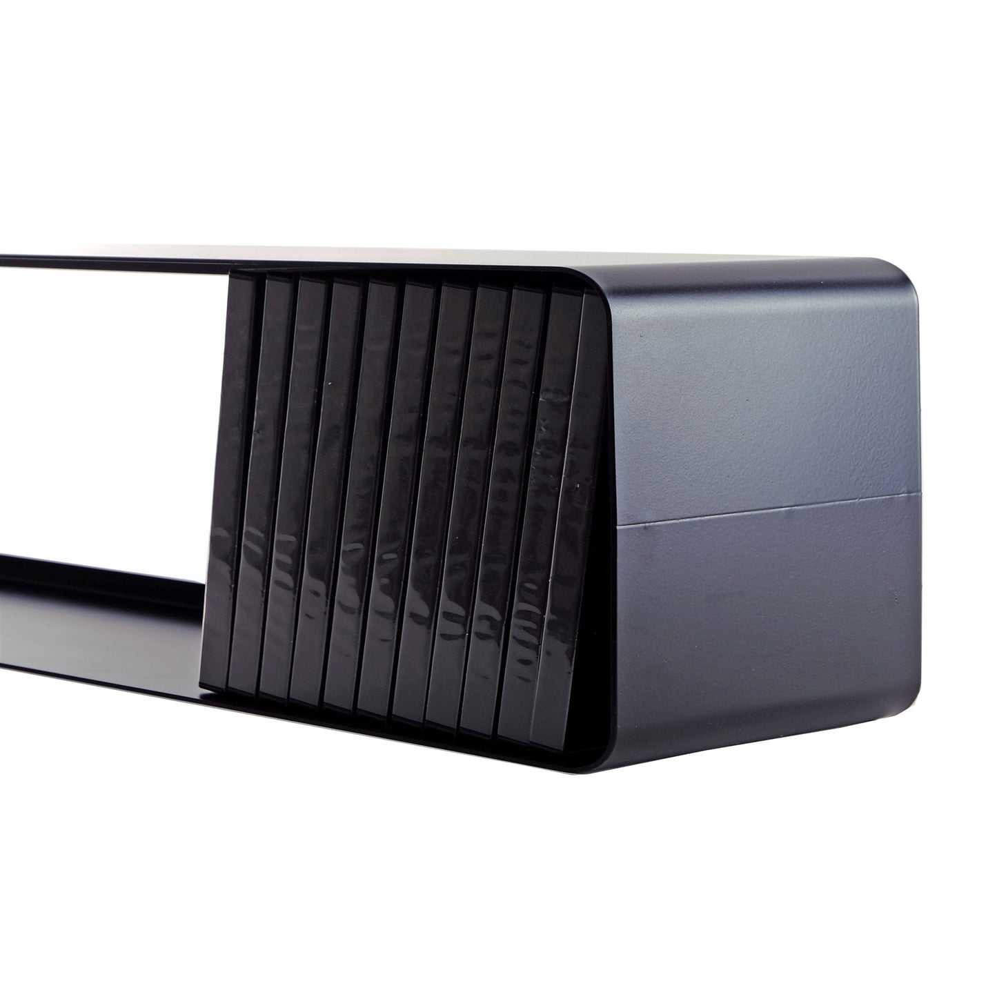 RETRO DESIGN CD REGAL "CUBE" | 120cm, Metall, Wandregal für 100CDs