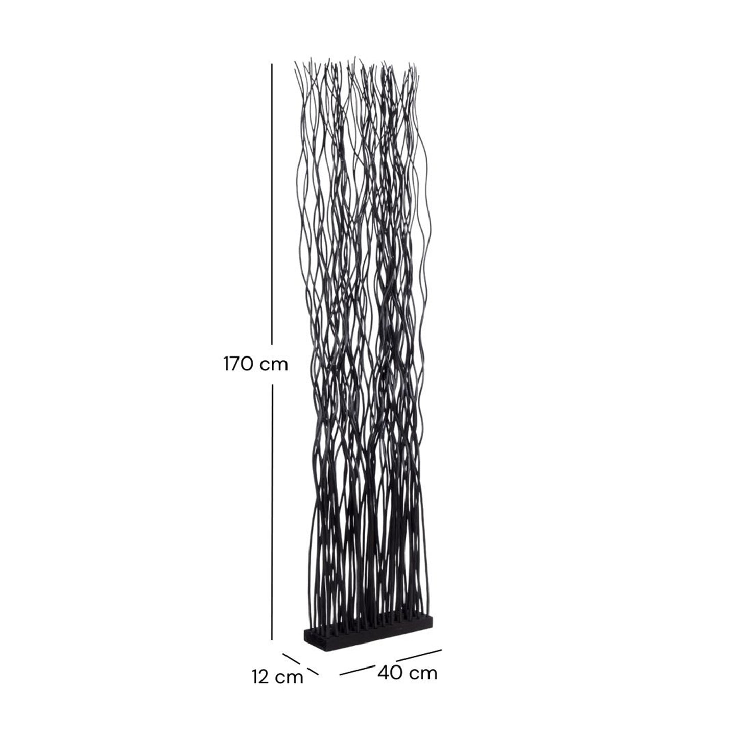 RAUMTEILER "WAVE" | Weidenholz, 170x40cm (HxB) | Paravent, Trennwand