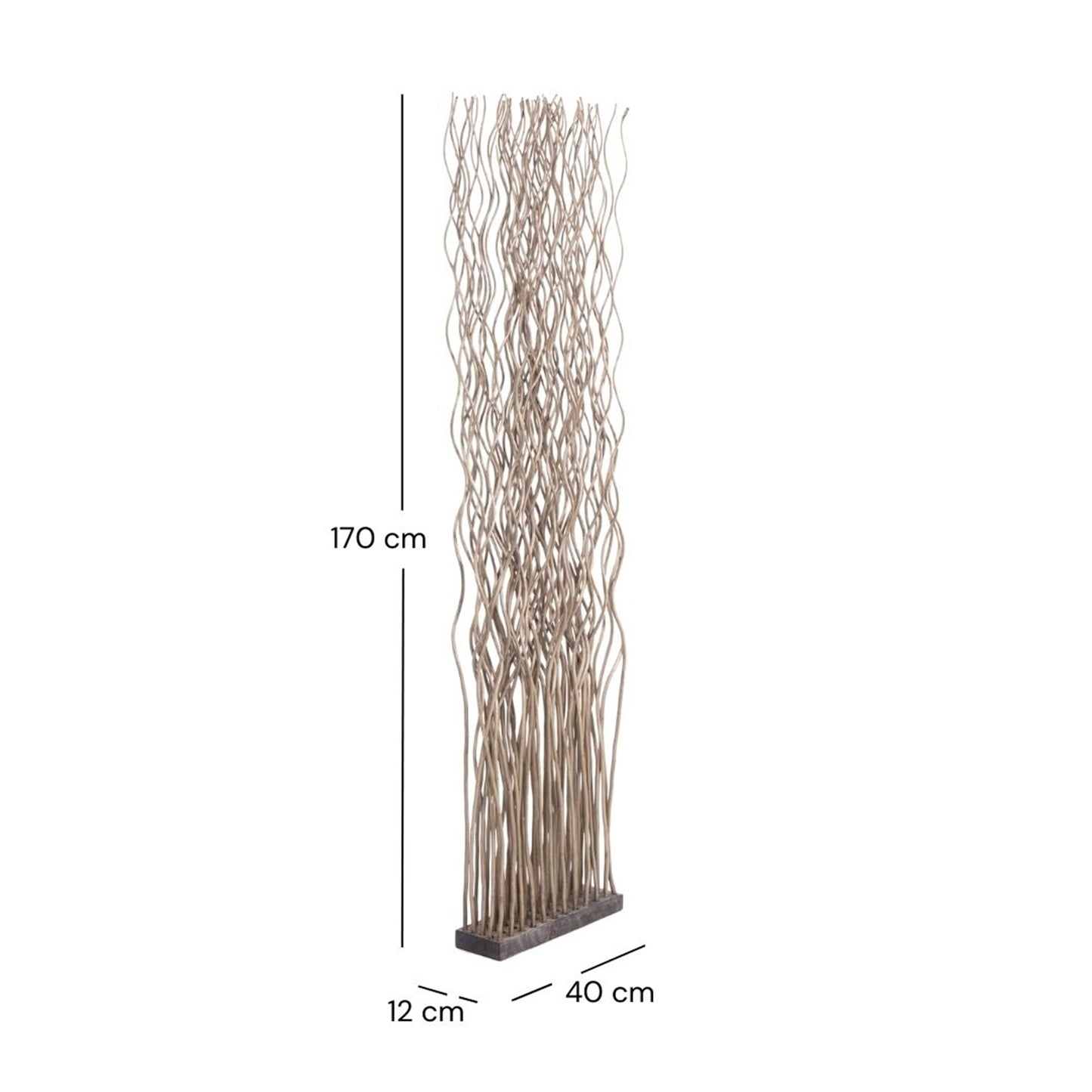RAUMTEILER "WAVE" | Weidenholz, 170x40cm (HxB) | Paravent, Trennwand