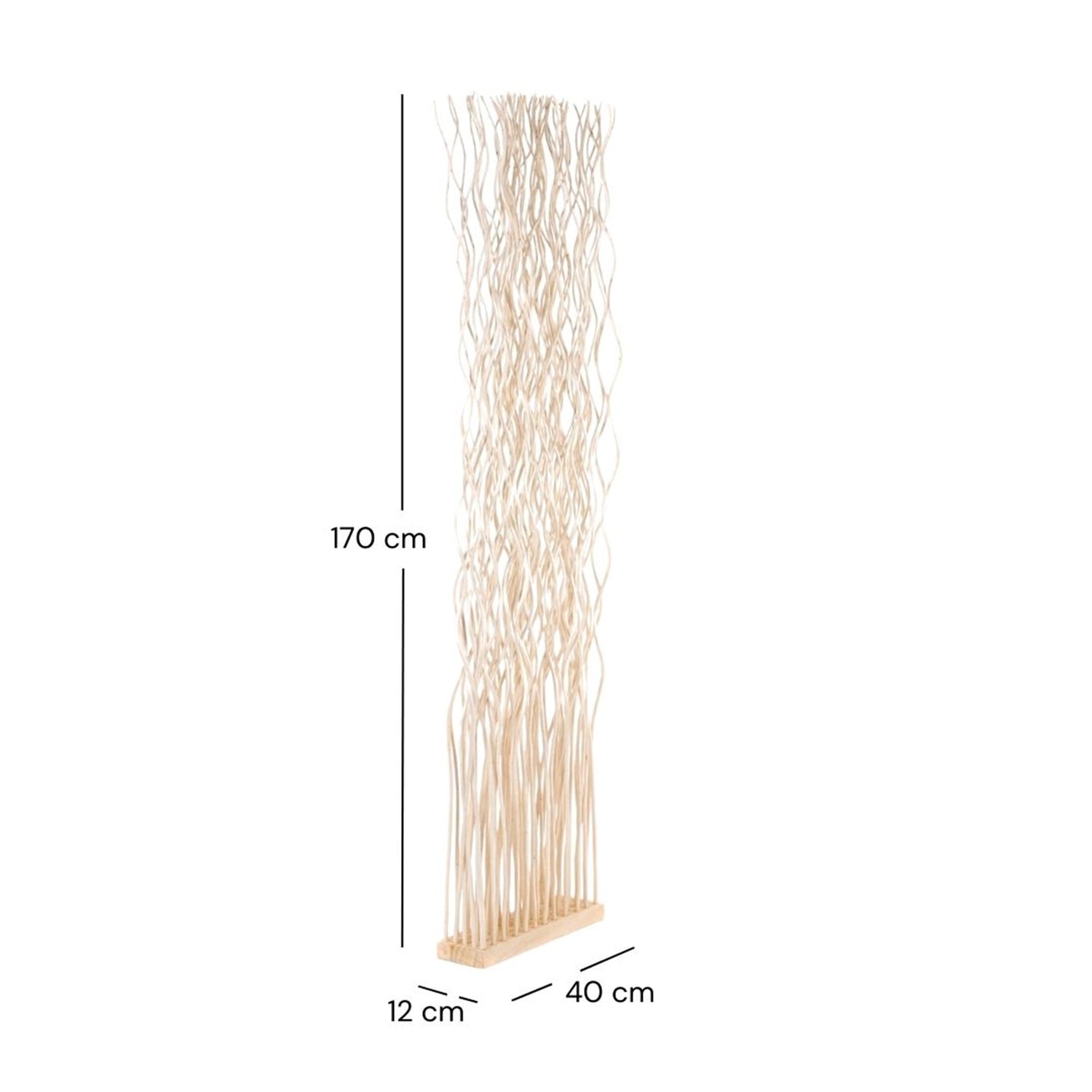RAUMTEILER "WAVE" | Weidenholz, 170x40cm (HxB)  | Paravent, Trennwand