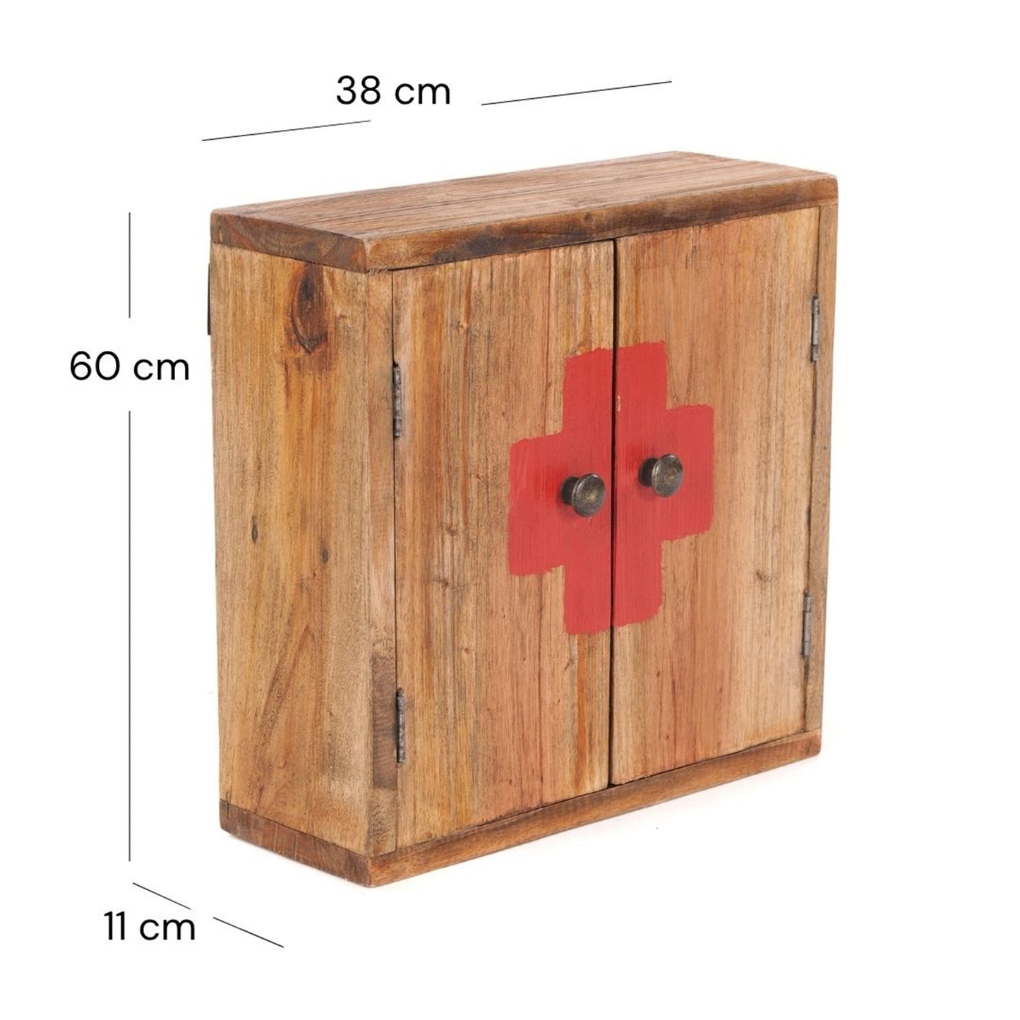 MEDIZINSCHRANK MEDIC | 35x35x13cm, Massivholz | Wandschrank