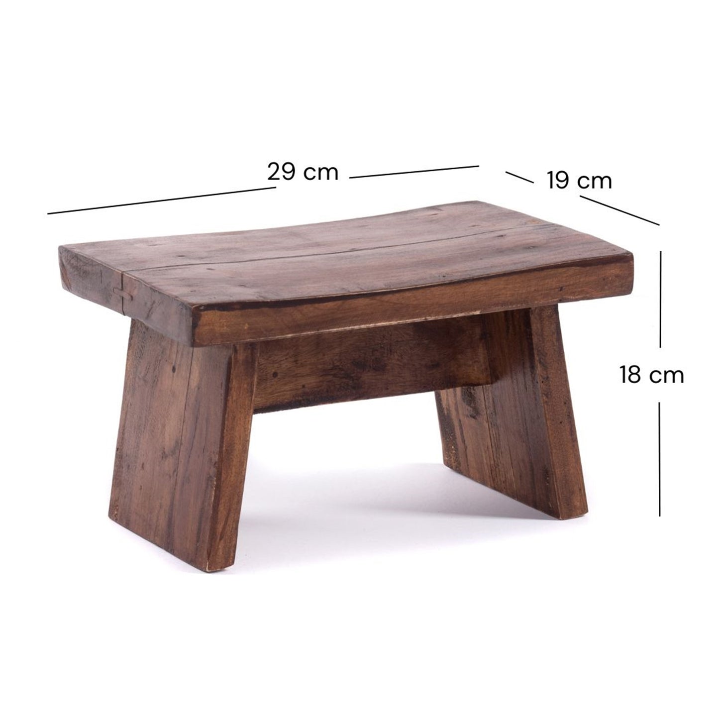NOSTALGISCHER FUßHOCKER "SCHEMEL" | Mahagoni | Holzhocker