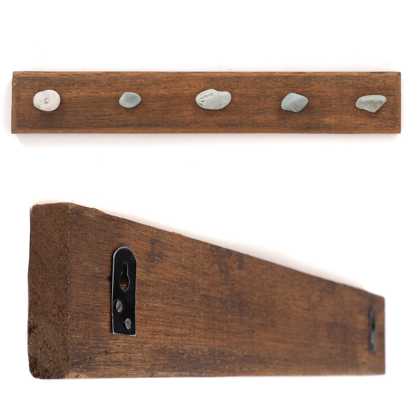 WANDGAREROBE "STONES 50" | Altholz, 50x8x4cm (BxHxT) | Hakenleiste