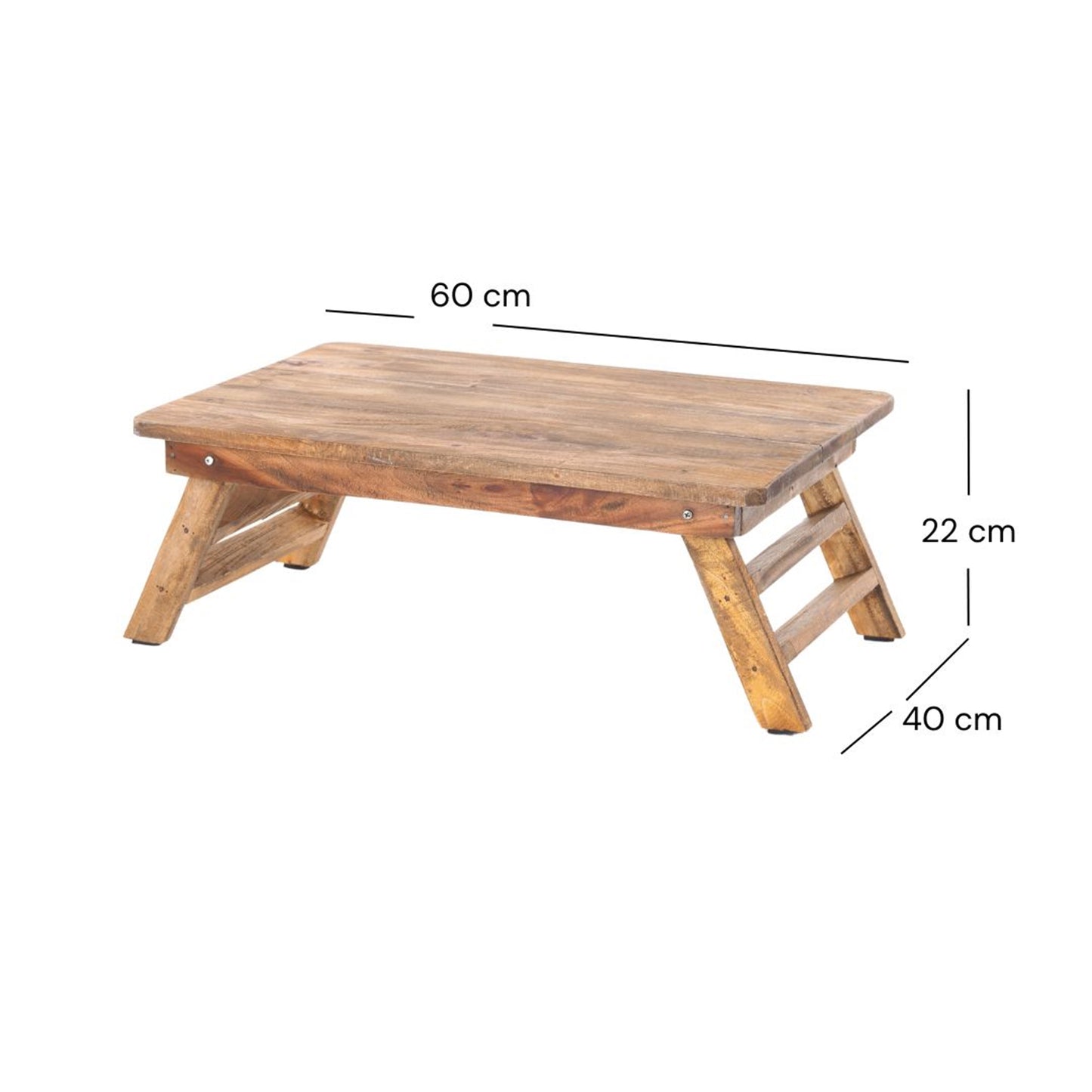 TABLETTTISCH "FOLD" | Mahagoni, 60x40 cm | Frühstückstablett