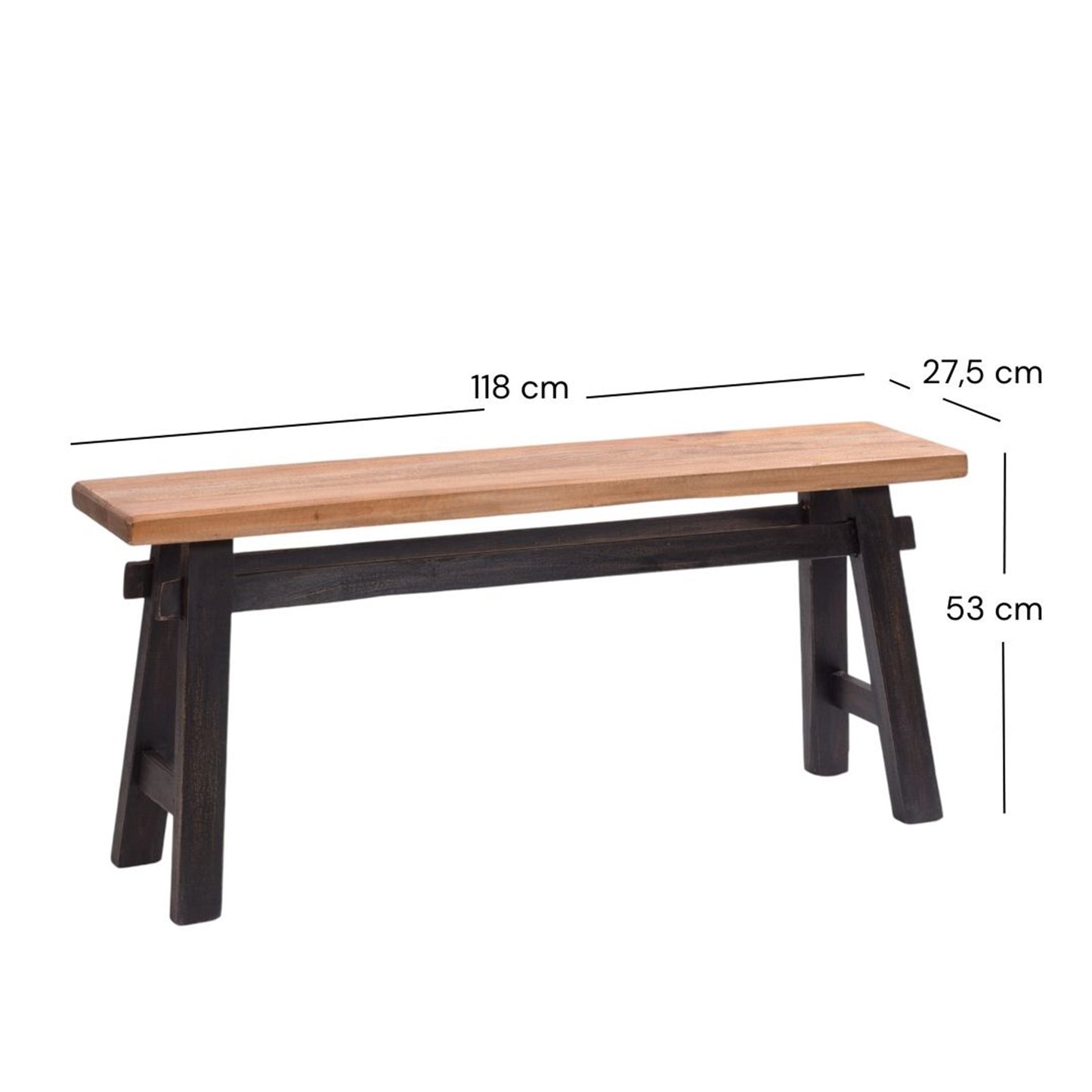 SITZBANK "EAST" | Mahagoni, 118x53x27,5cm (BxHxT) | Holzbank