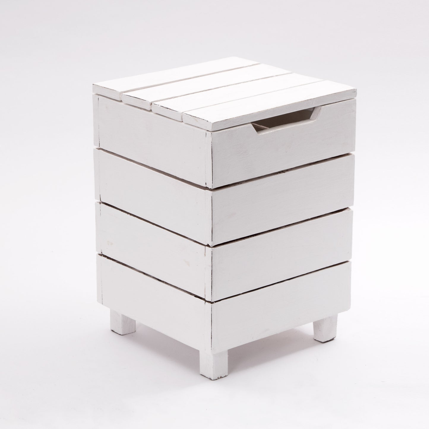 HOCKER "STORAGE 50" | 50x35cm (HxB), Altholz | Wäschebox