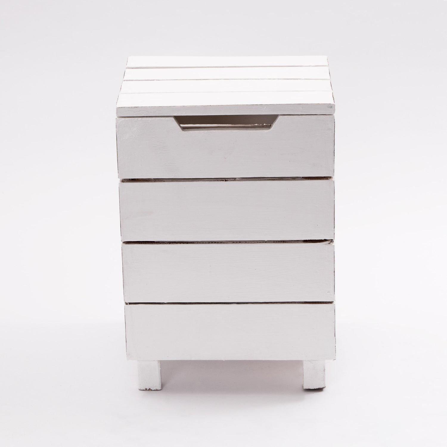 HOCKER "STORAGE 50" | 50x35cm (HxB), Altholz | Wäschebox