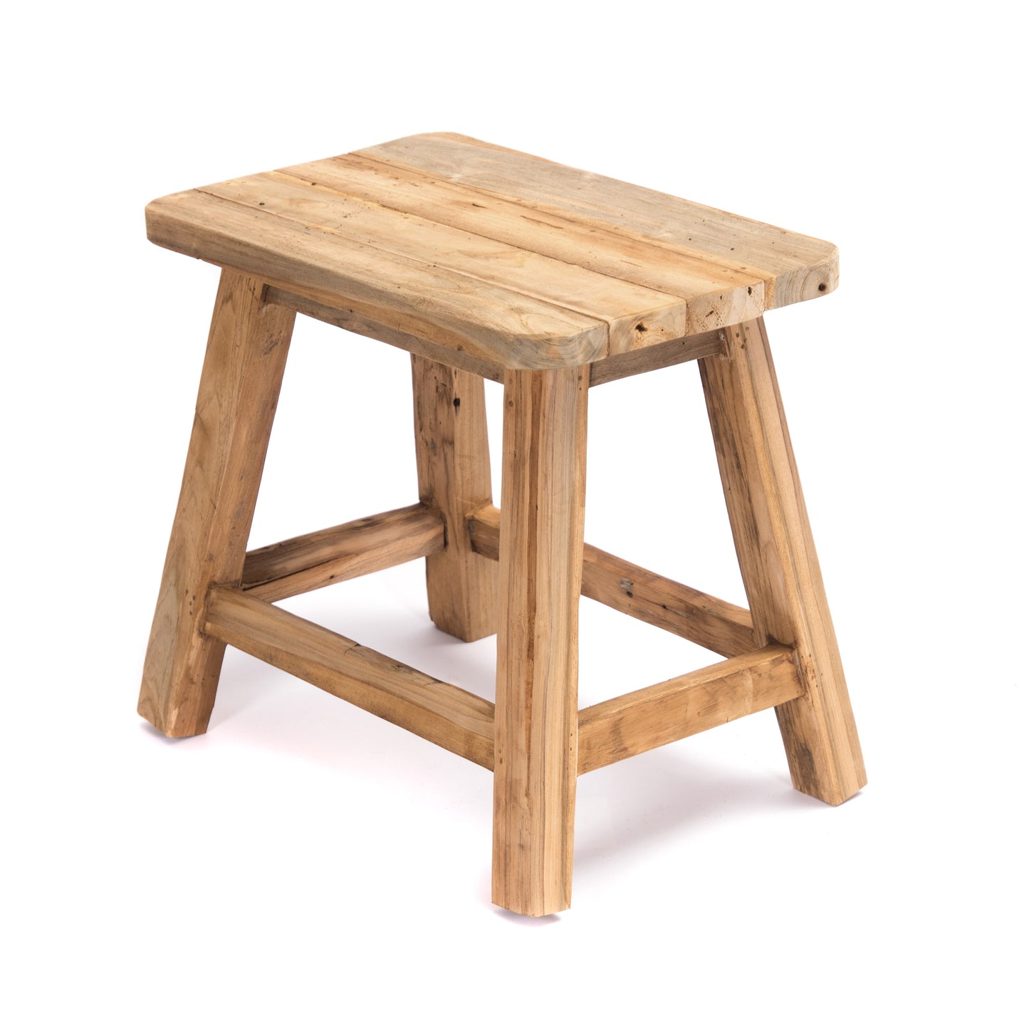 HOLZ HOCKER "PUERTO" | Teak, 50 cm | Schemel, Blumenhocker