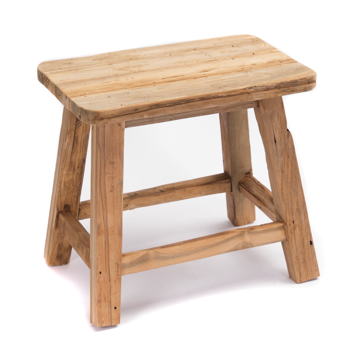 HOLZ HOCKER "PUERTO" | Teak, 50 cm | Schemel, Blumenhocker