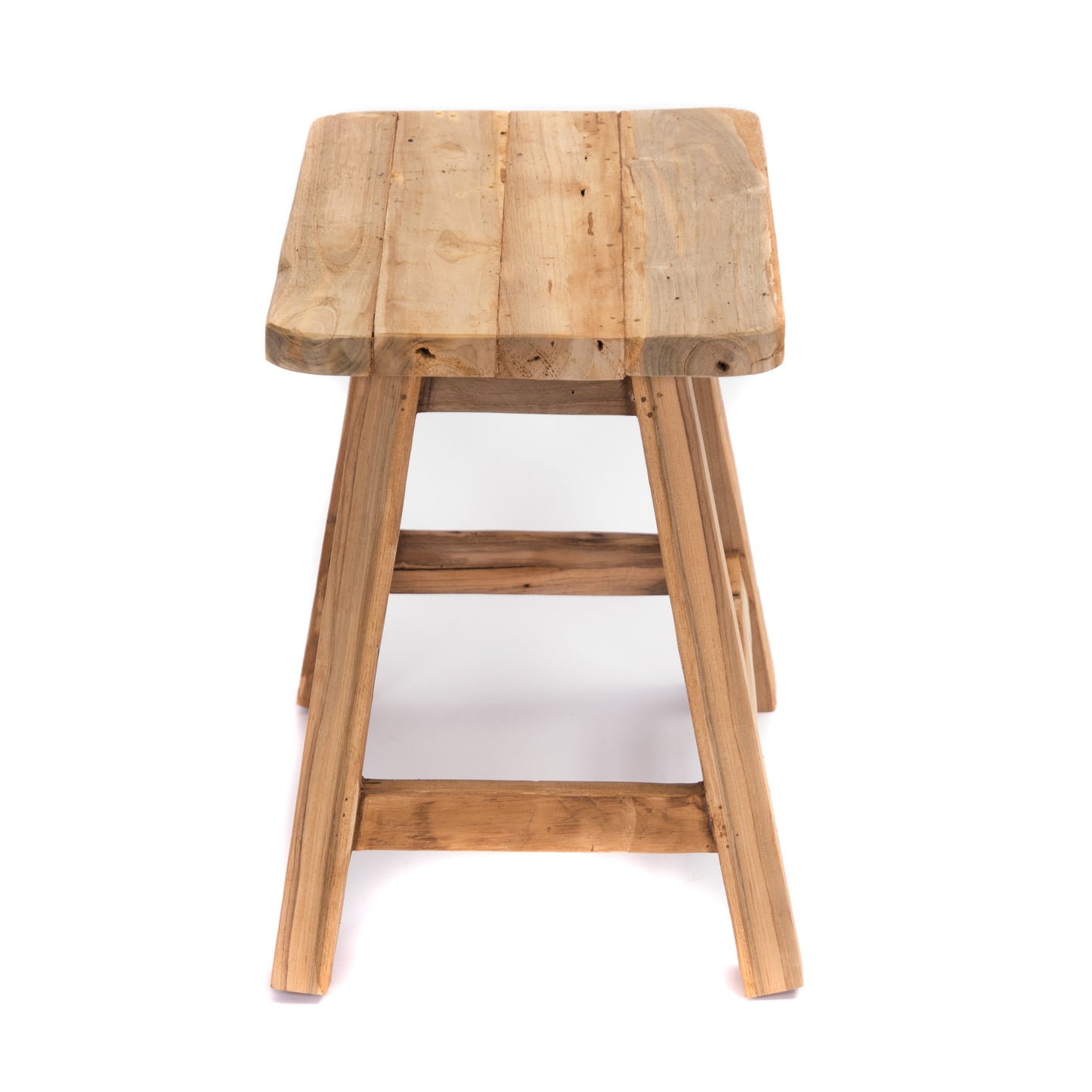 HOLZ HOCKER "PUERTO" | Teak, 50 cm | Schemel, Blumenhocker