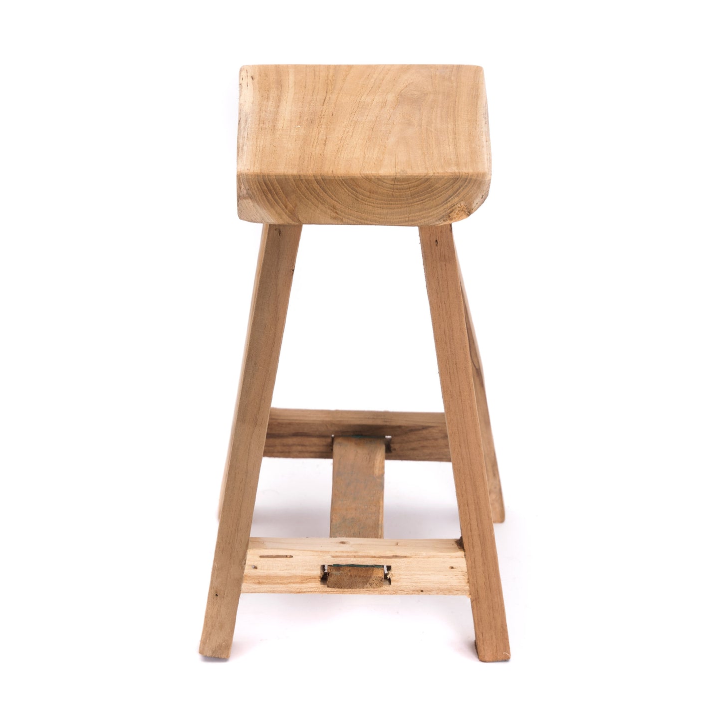 HOLZ HOCKER "SQUARE 30" | Teakholz, 30 cm | Teak Schemel, Blumenhocker