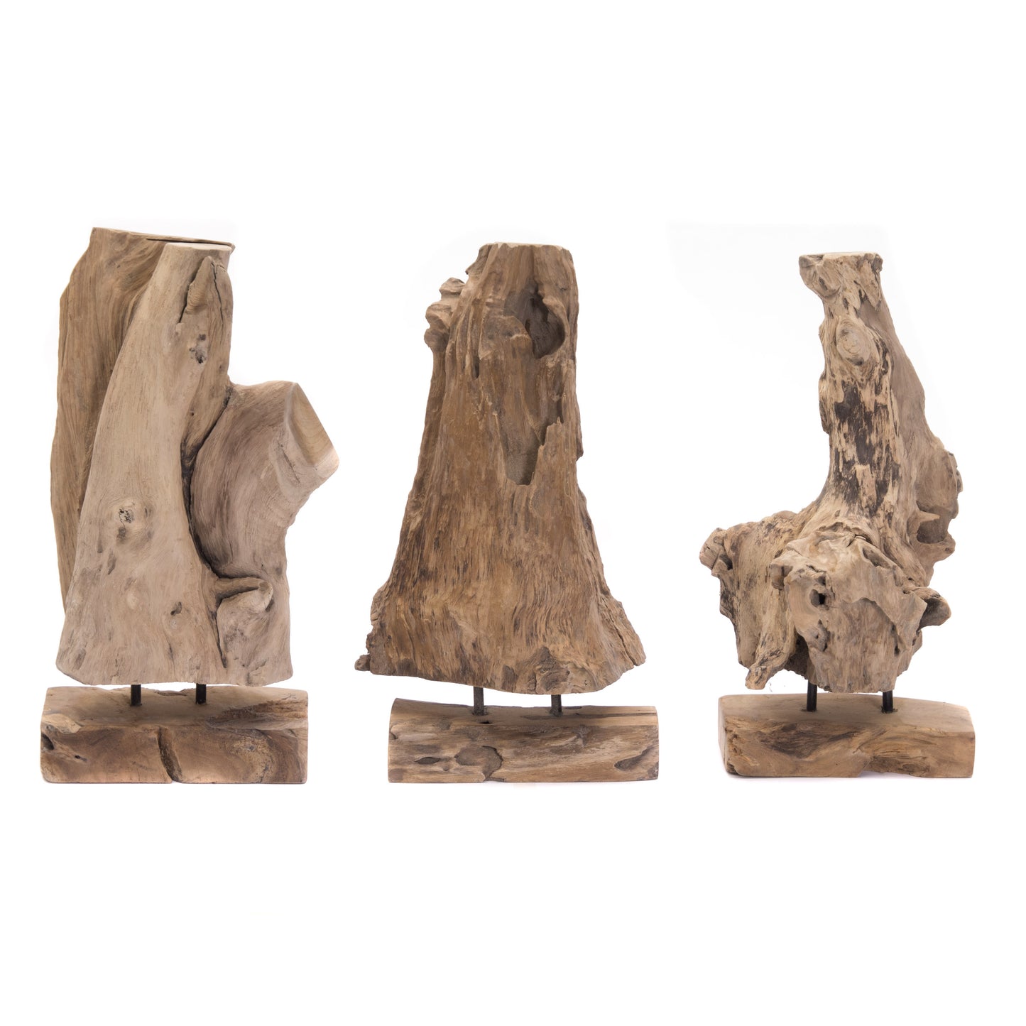 TEAK DEKO SKULPTUR "DRIFT 50" Wurzelholz Figur