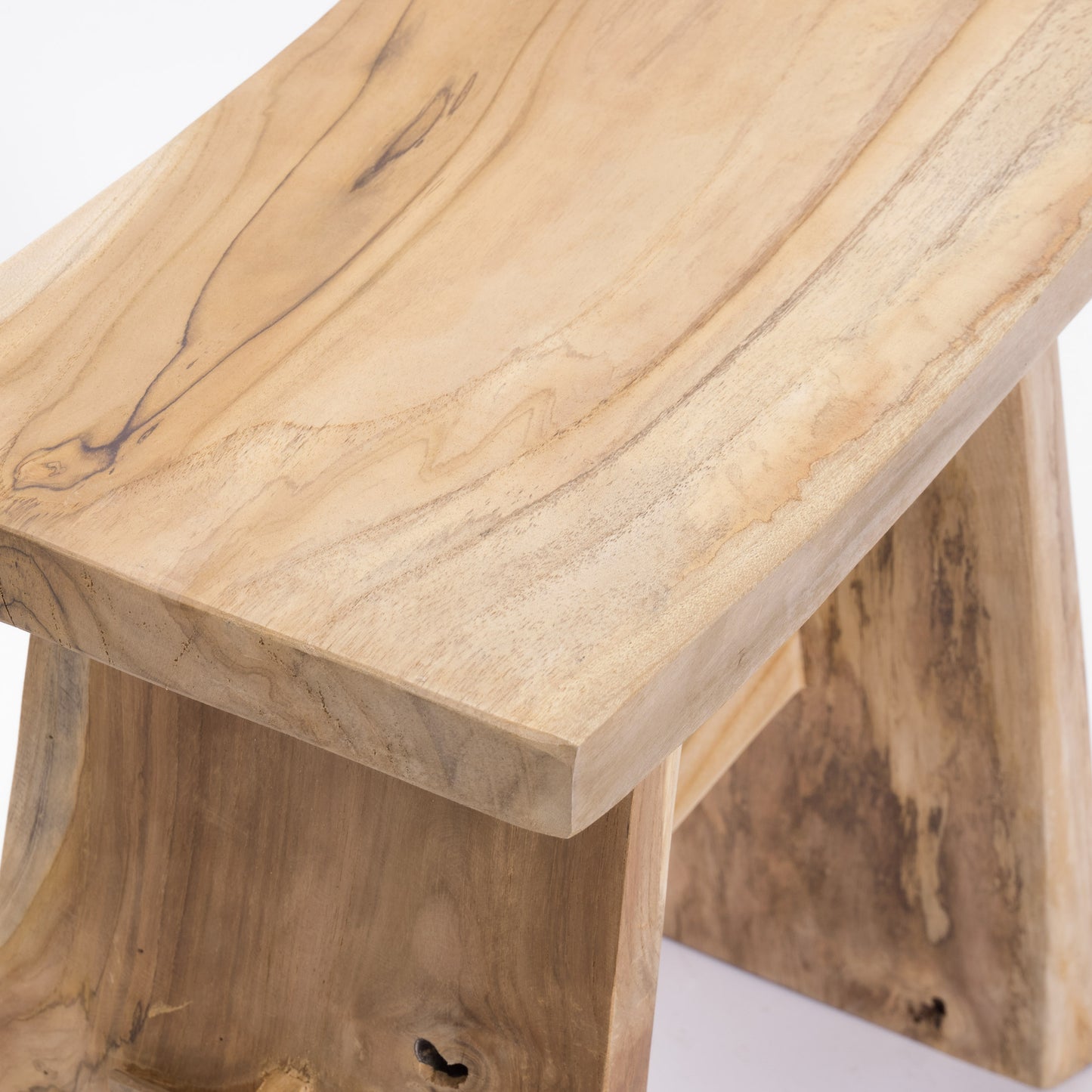 SITZHOCKER "FINCA II" | Teakholz, 50 cm | Holz Hocker