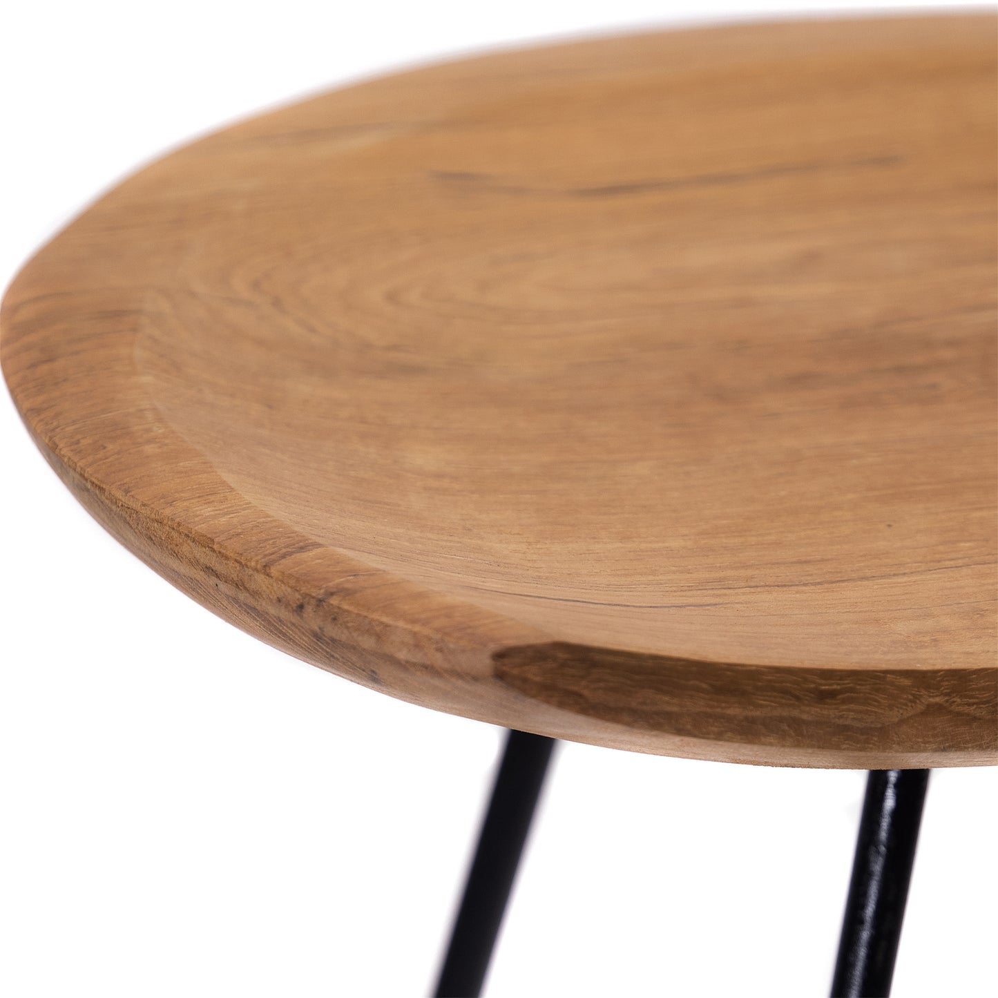 BARHOCKER "RICO" | Teak, Metall, 80 cm | Holz Bistro Hocker