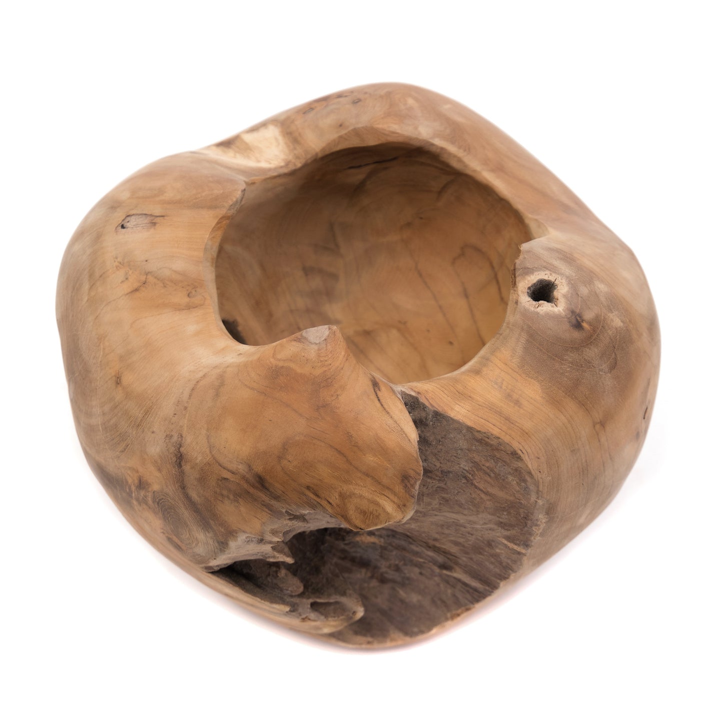 WURZELHOLZ ÜBERTOPF "CONE" | Teak, 30 cm | Teakholz Blumentopf