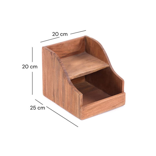 DOKUMENTENABLAGE "STORAGE 20" | Mahagoni, 20 cm | Holz Ablage