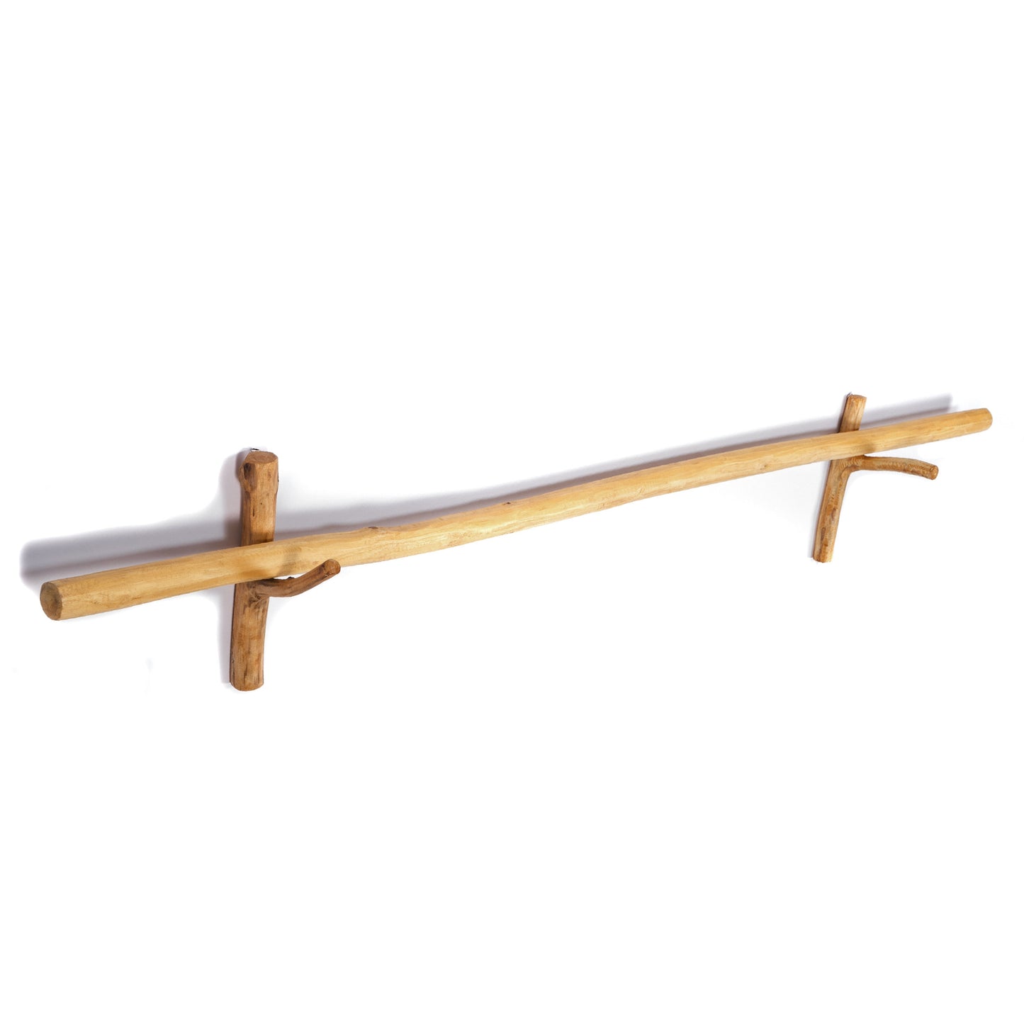 GARDINENSTANGE VARA | Teak 170cm Deko Ast Aufhänger Wandhalter Stange