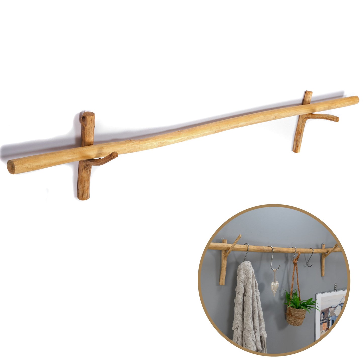 GARDINENSTANGE VARA | Ast Aufhänger Stange 170cm