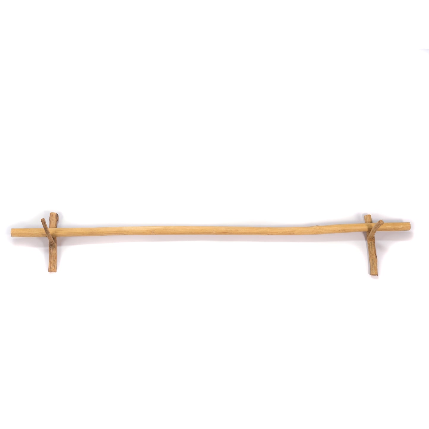 GARDINENSTANGE VARA | Teak 170cm Deko Ast Aufhänger Wandhalter Stange