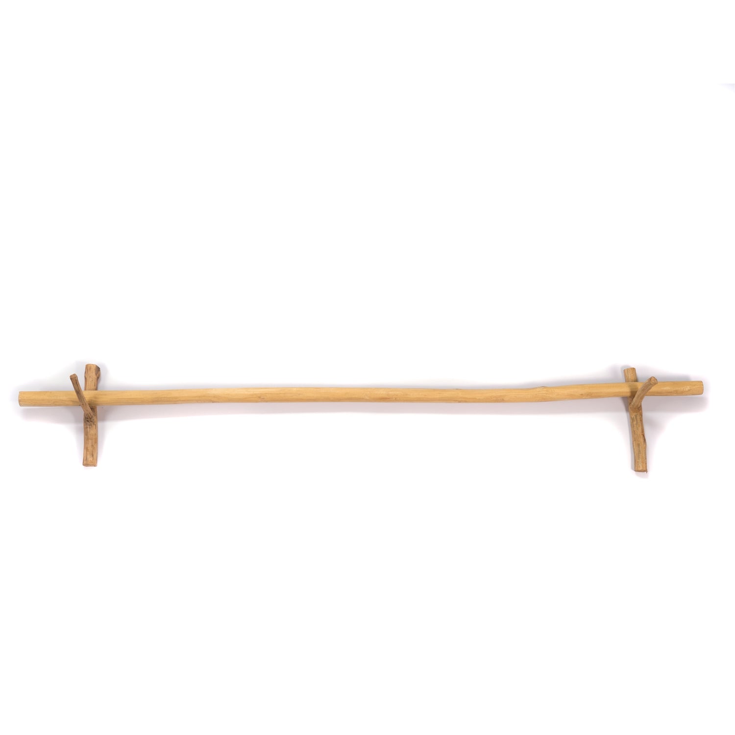 GARDINENSTANGE VARA | Teak 170cm Deko Ast Aufhänger Wandhalter Stange