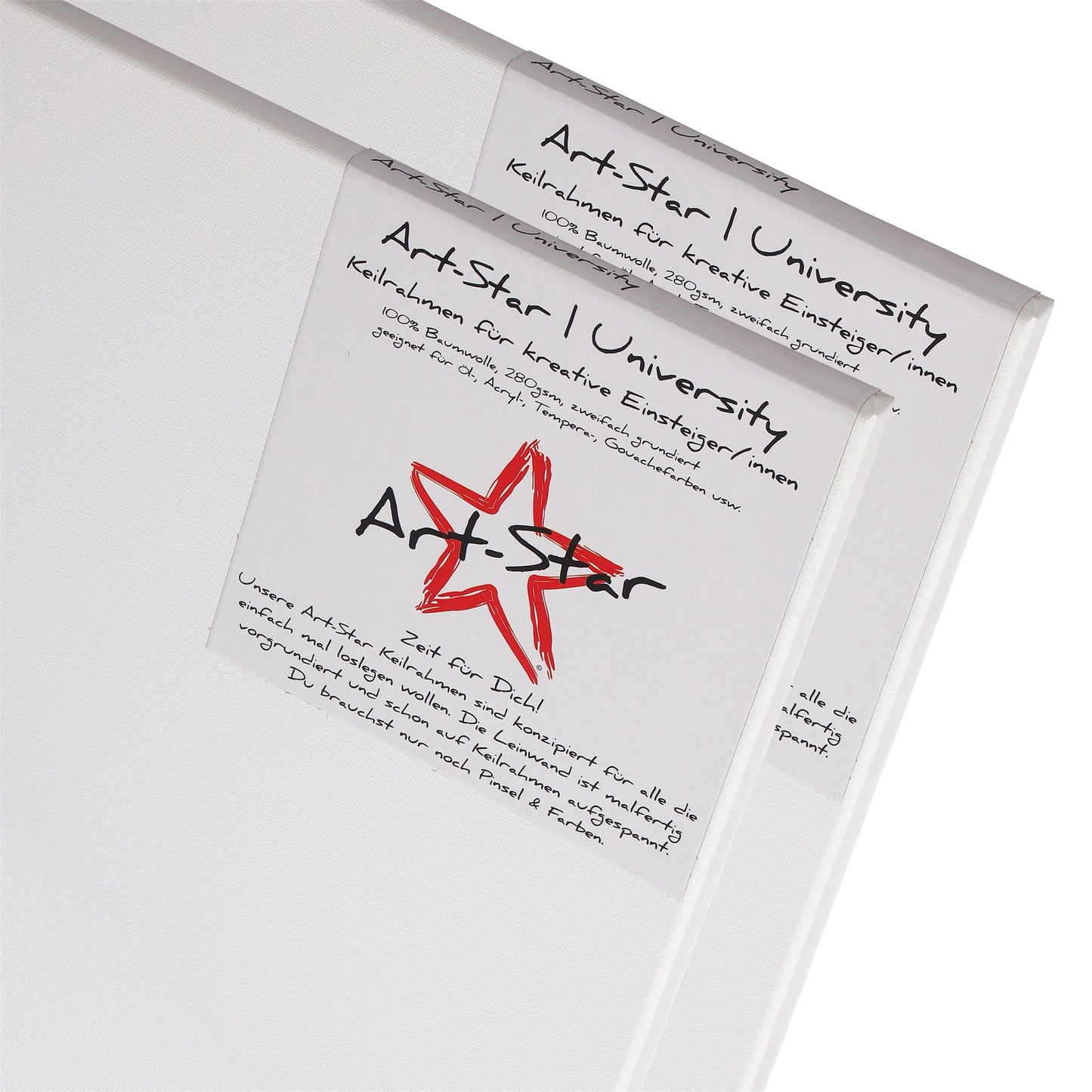 2x ART-STAR UNIVERSITY KEILRAHMEN 70x70cm | blanko Leinwände zum malen