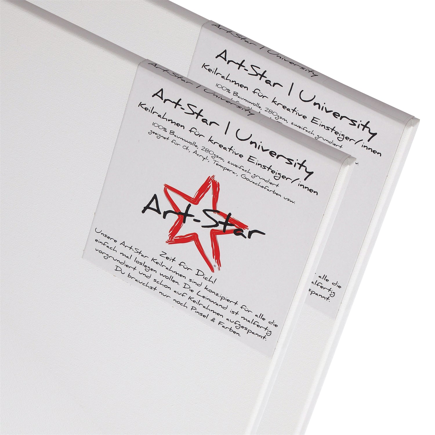 2x ART-STAR UNIVERSITY KEILRAHMEN 70x70cm | blanko Leinwände zum malen