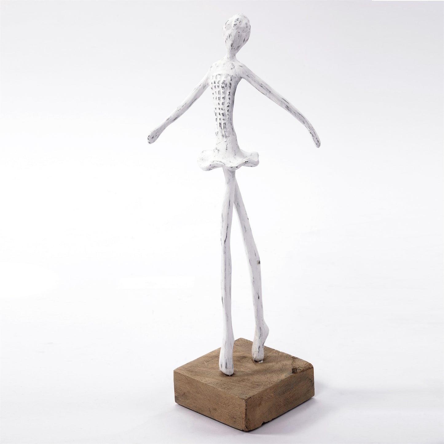 BALLERINA FIGUR "BALLETT III" | weiß, 37cm | Ballett Tänzer Skulptur