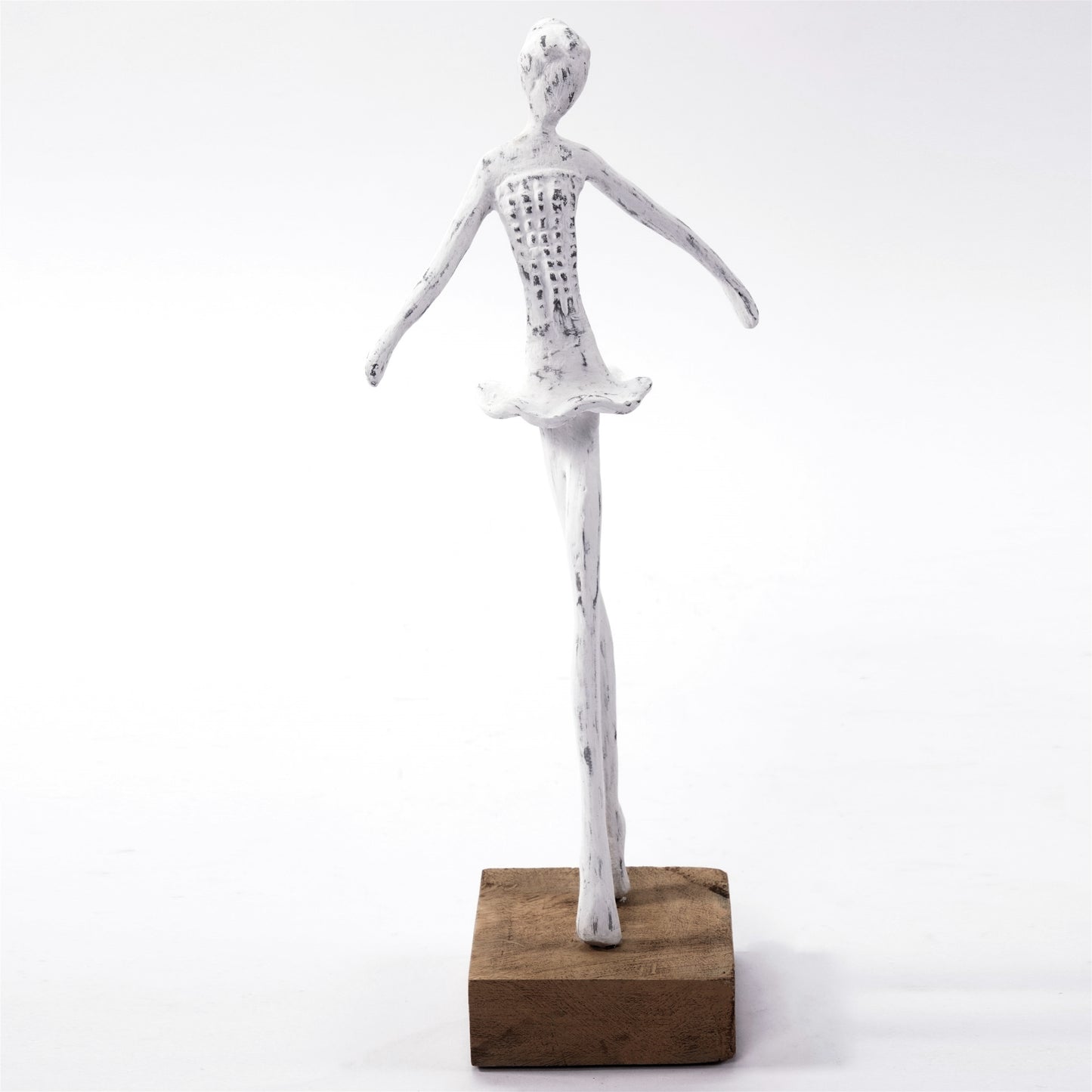 BALLERINA FIGUR "BALLETT III" | weiß, 37cm | Ballett Tänzer Skulptur