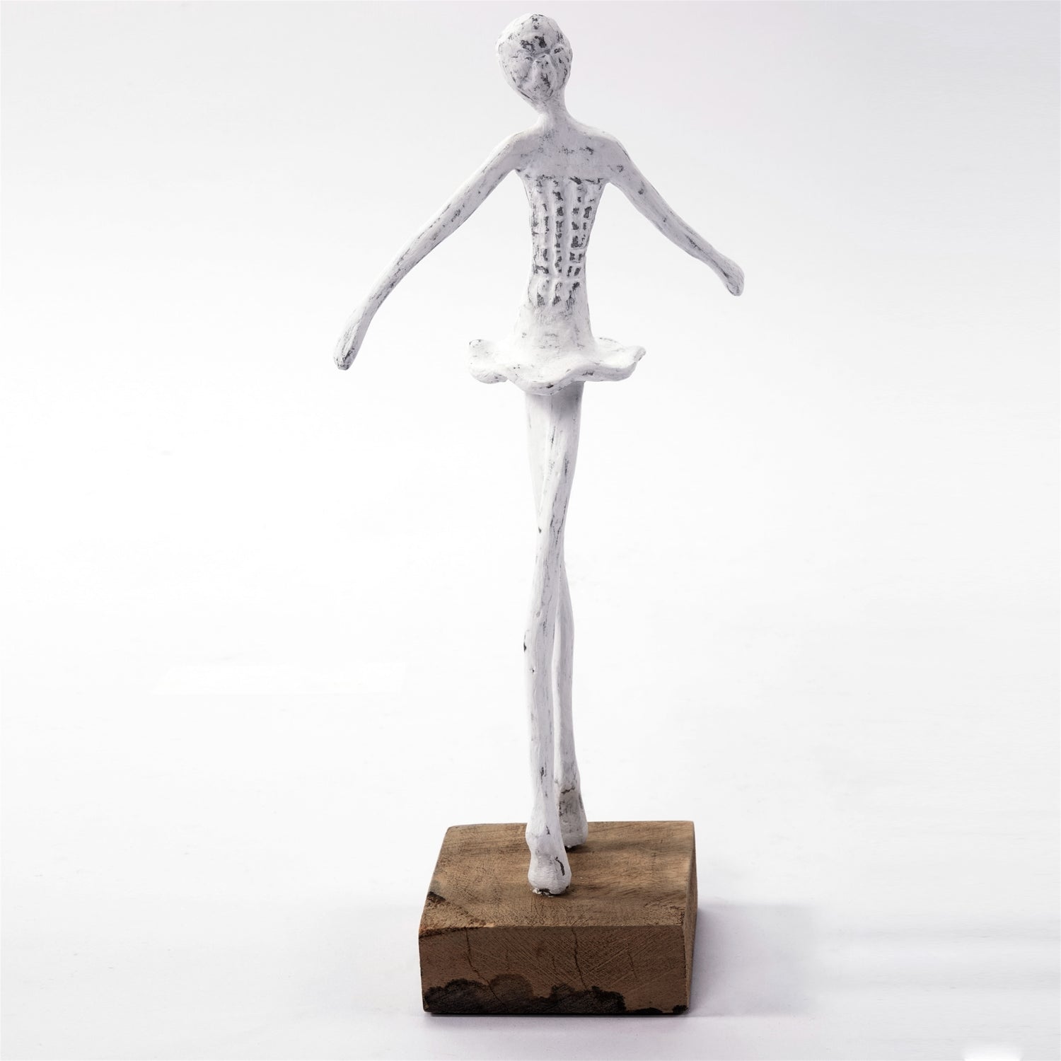 BALLERINA FIGUR "BALLETT III" | weiß, 37cm | Ballett Tänzer Skulptur