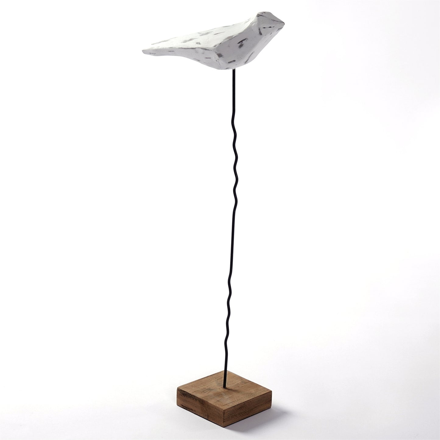 VOGEL SKULPTUR "KIKKI 56" | Mangoholz | Deko Aufsteller Vogel