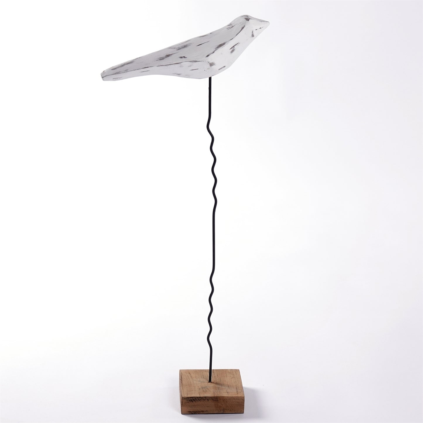VOGEL SKULPTUR "KIKKI 56" | Mangoholz | Deko Aufsteller Vogel