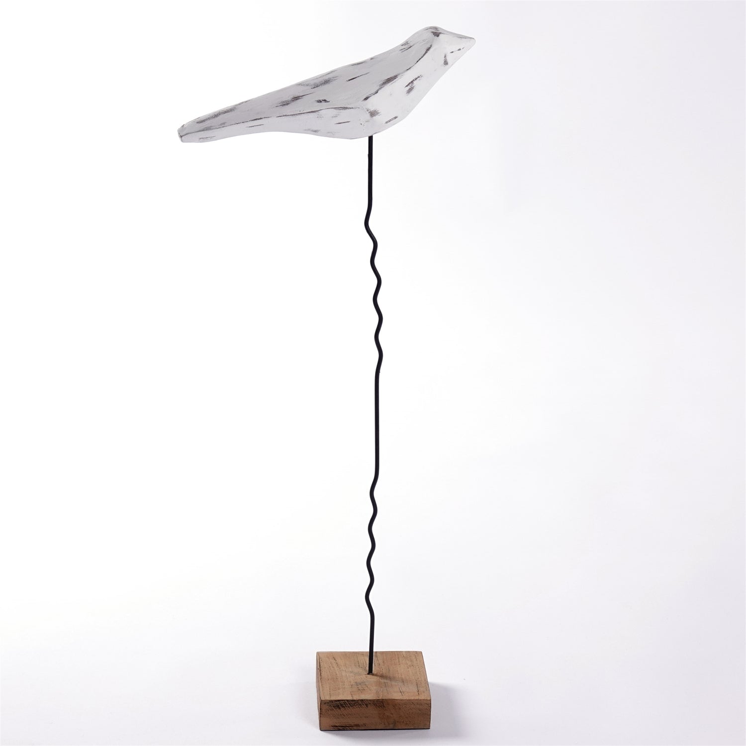 VOGEL SKULPTUR "KIKKI 56" | Mangoholz | Deko Aufsteller Vogel