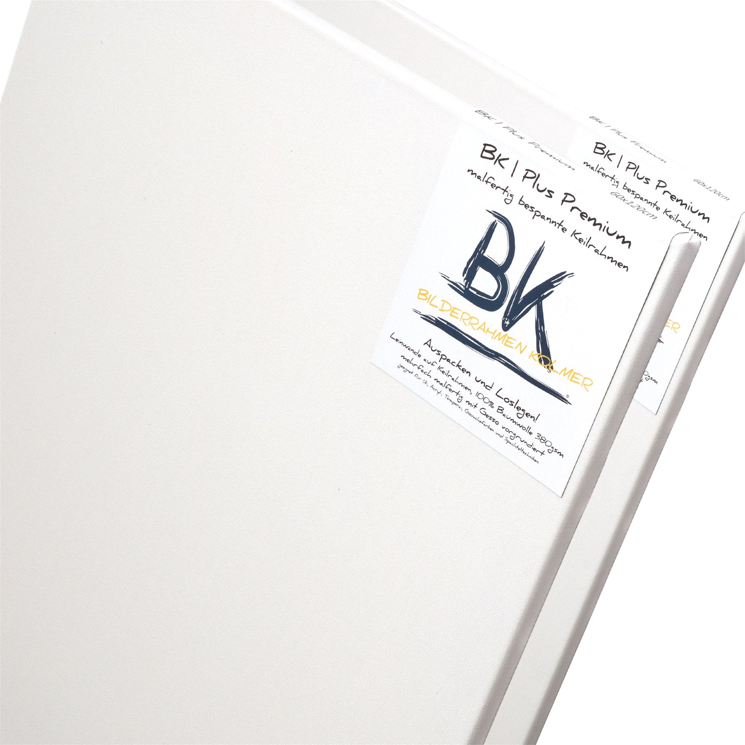 2 B.K. PLUS  Leinwände | 20x30 cm | auf Keilrahmen, 100% Baumwolle