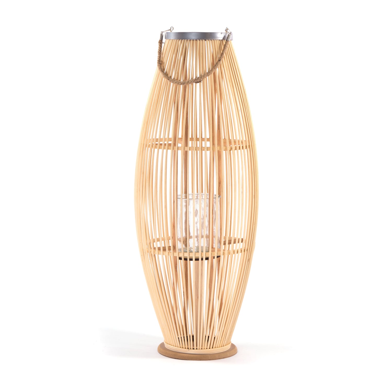 Deko  LATERNE "ZYA" |  Bambus | Natur Windlicht