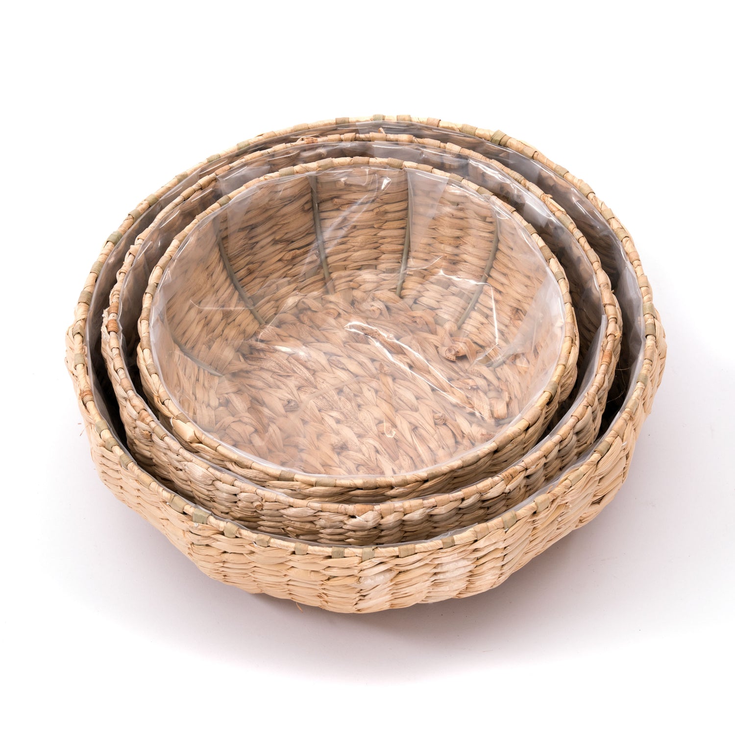NATUR KORB SET "ELVA" | 3-teilig | Stroh Körbe, Deko Körbe