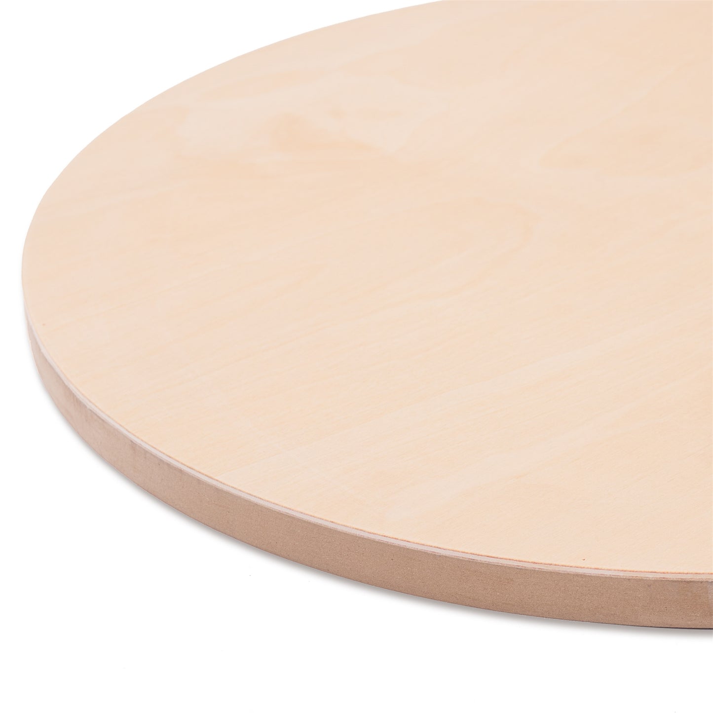 4x RUNDER HOLZ MALGRUND | Ø 60 cm | Birkenholz | Holz-Leinwand