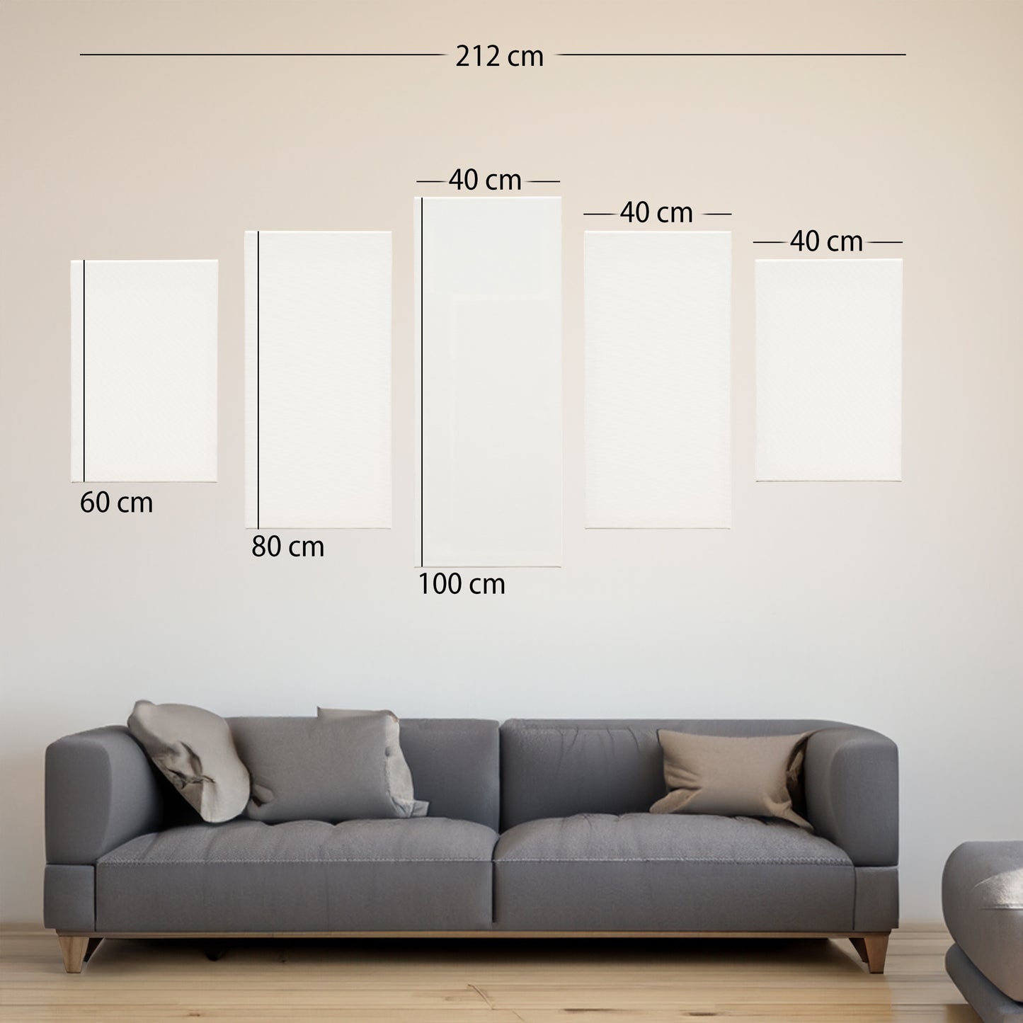 ARTIKUM PANORAMA KEILRAHMEN SET | 5-teiliges Leinwand Set