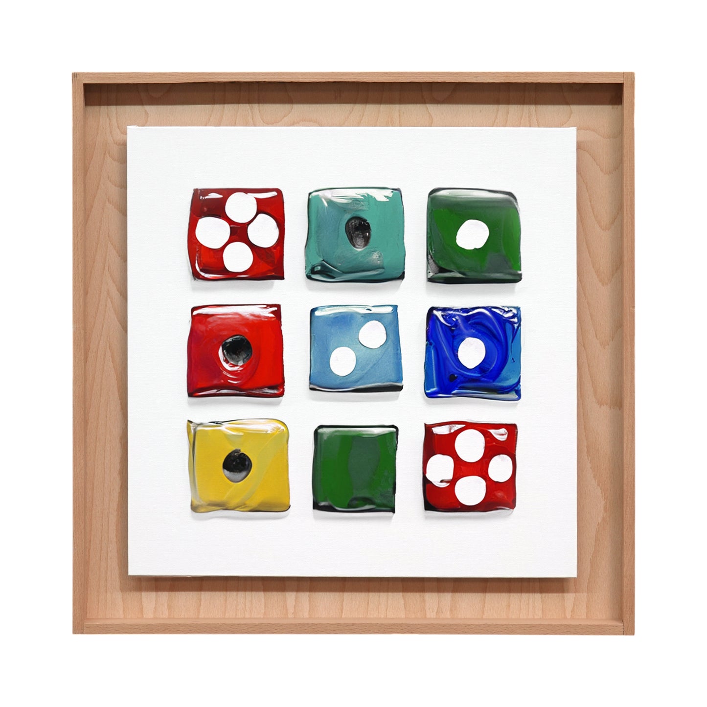 2x SCHWEBENDE MALPLATTE MIT RAHMEN 40x40 cm | Maler Set