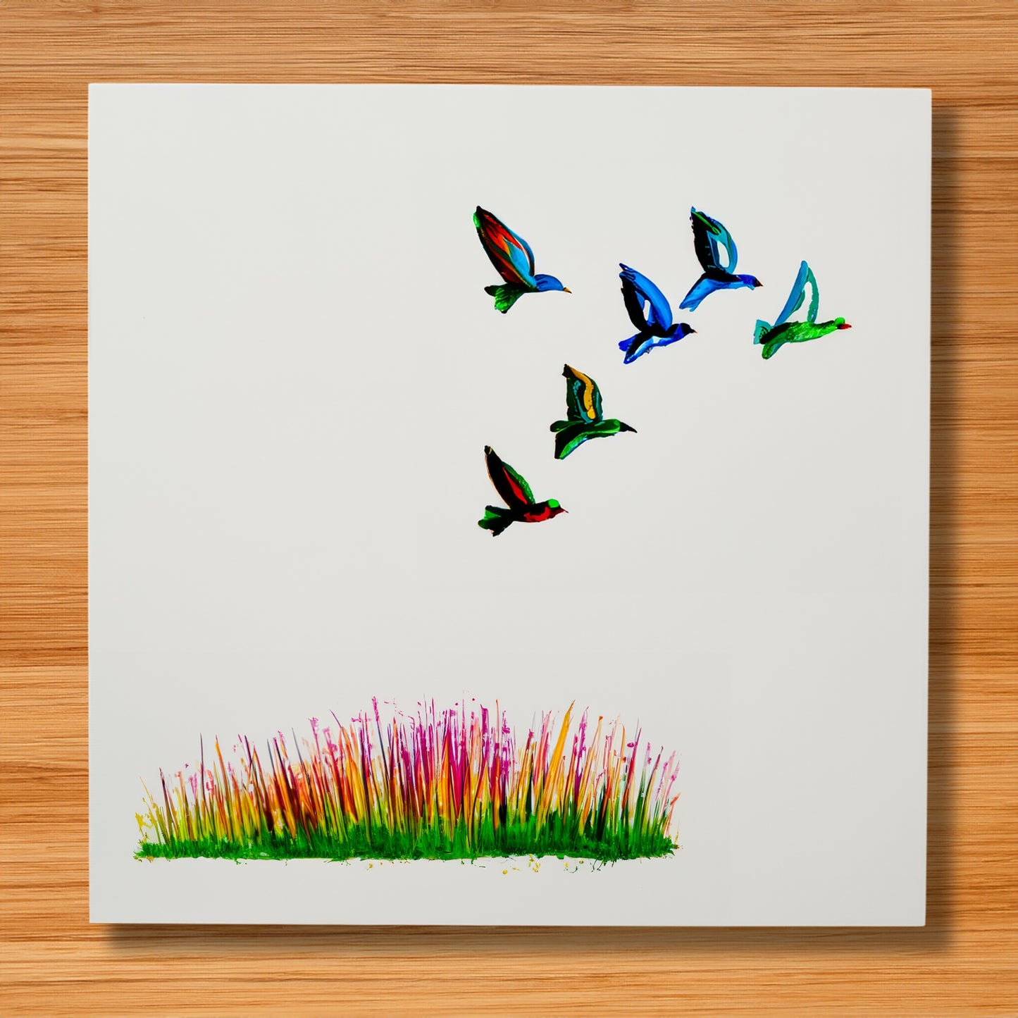 2x HOLZ Malgrund 50x50 cm | Kiefernholz Leinwand, bemalbarer Rahmen