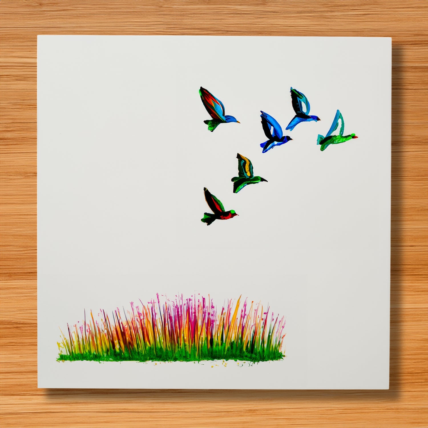 2x HOLZ Malgrund 50x50 cm | Kiefernholz Leinwand, bemalbarer Rahmen