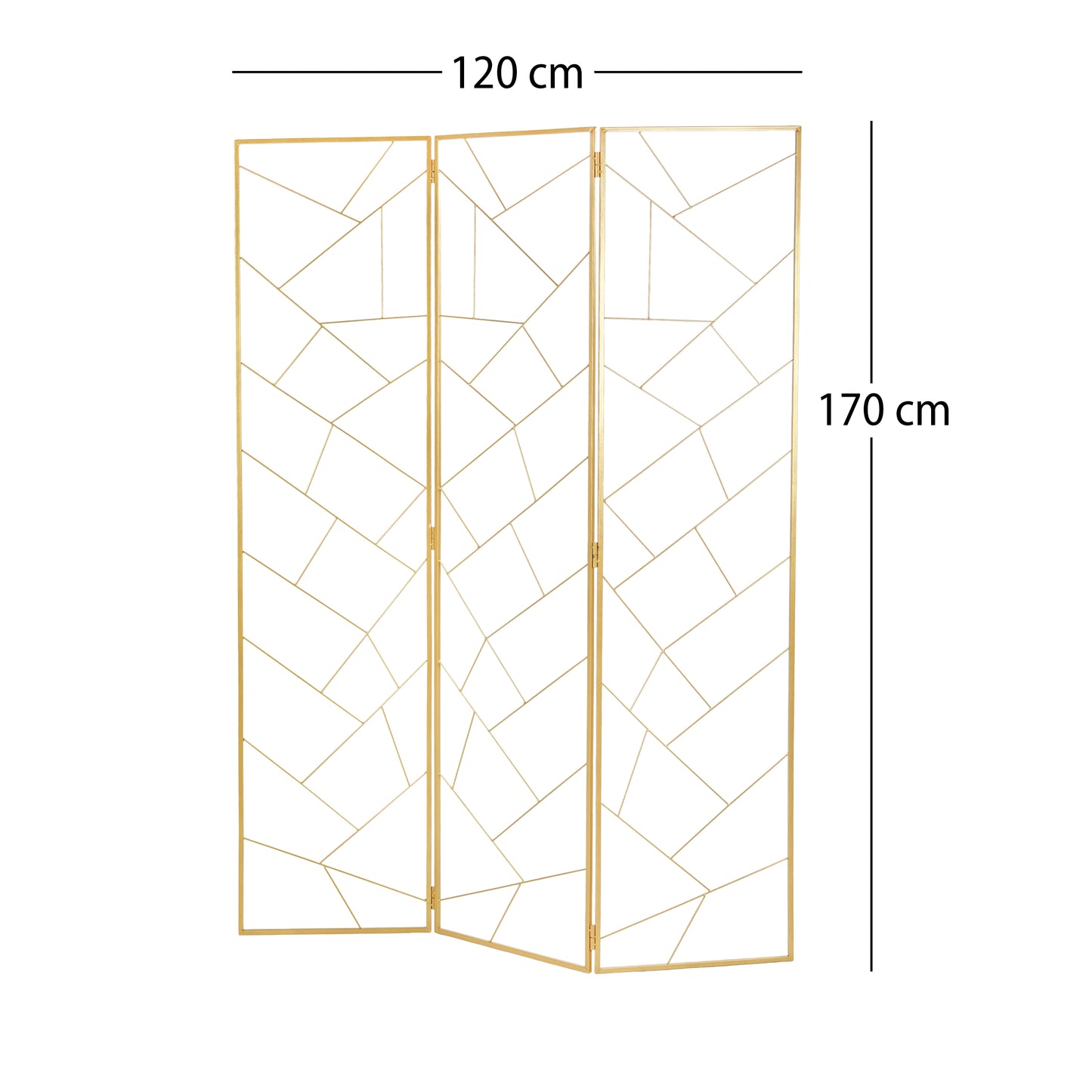 RAUMTEILER "MOSAIC" | Metall, gold, 170x120cm | Paravent