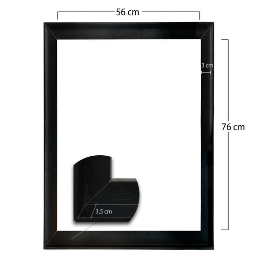 2 SCHATTENFUGENRAHMEN für KEILRAHMEN 60x80 cm | Rahmen für Leinwände