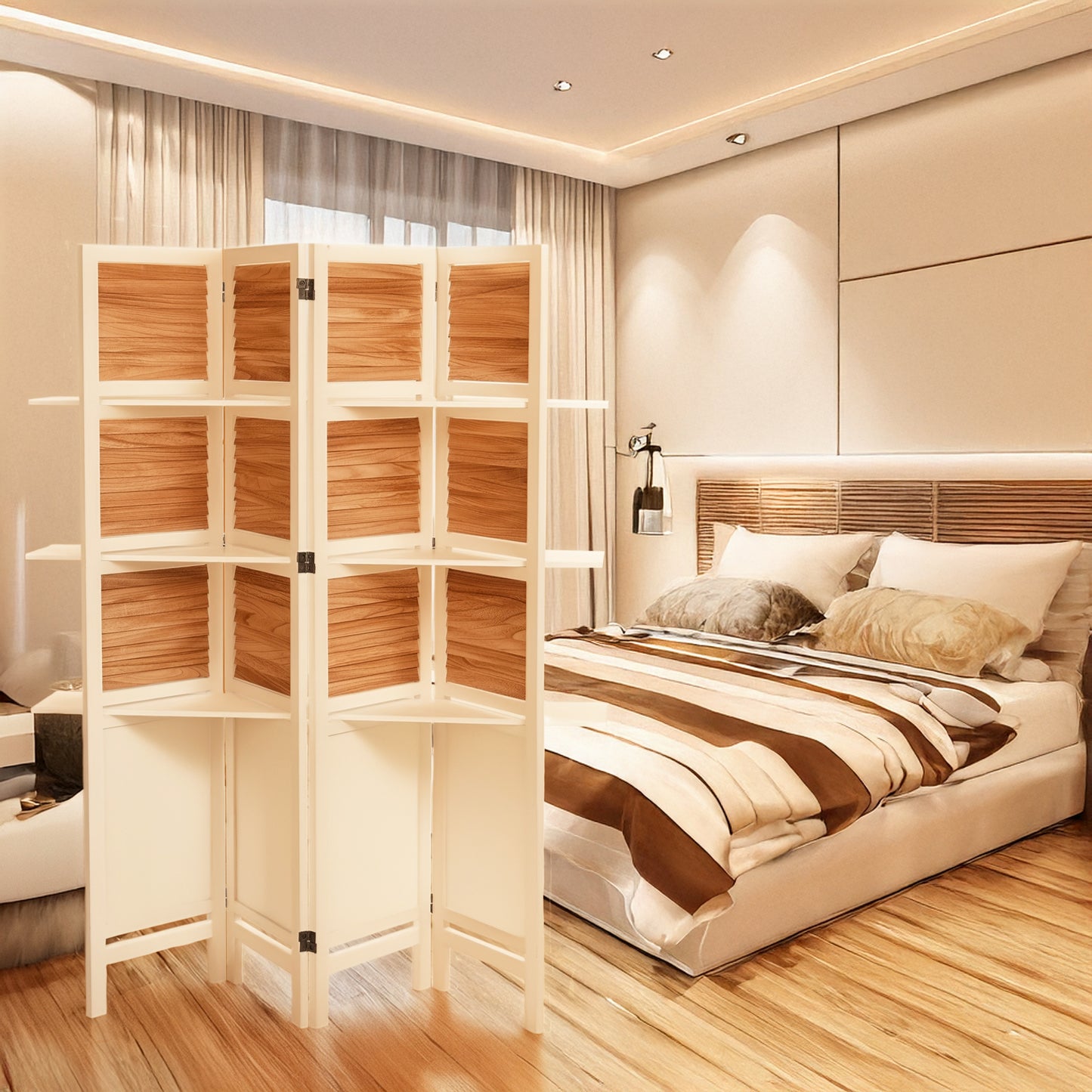 RAUMTEILER "COTTAGE III" | mit Regalböden | Paravent