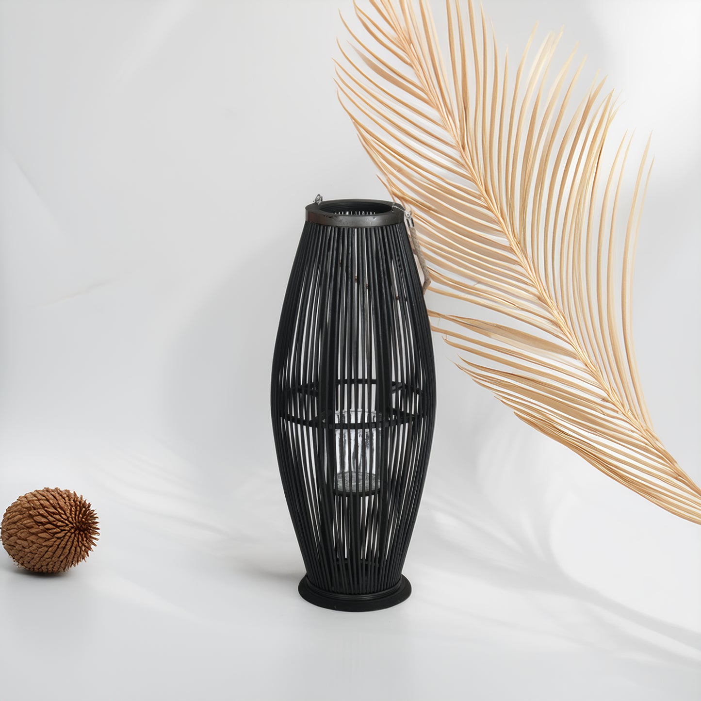 Deko LATERNE "ZYA" | Bambus | Natur Windlicht