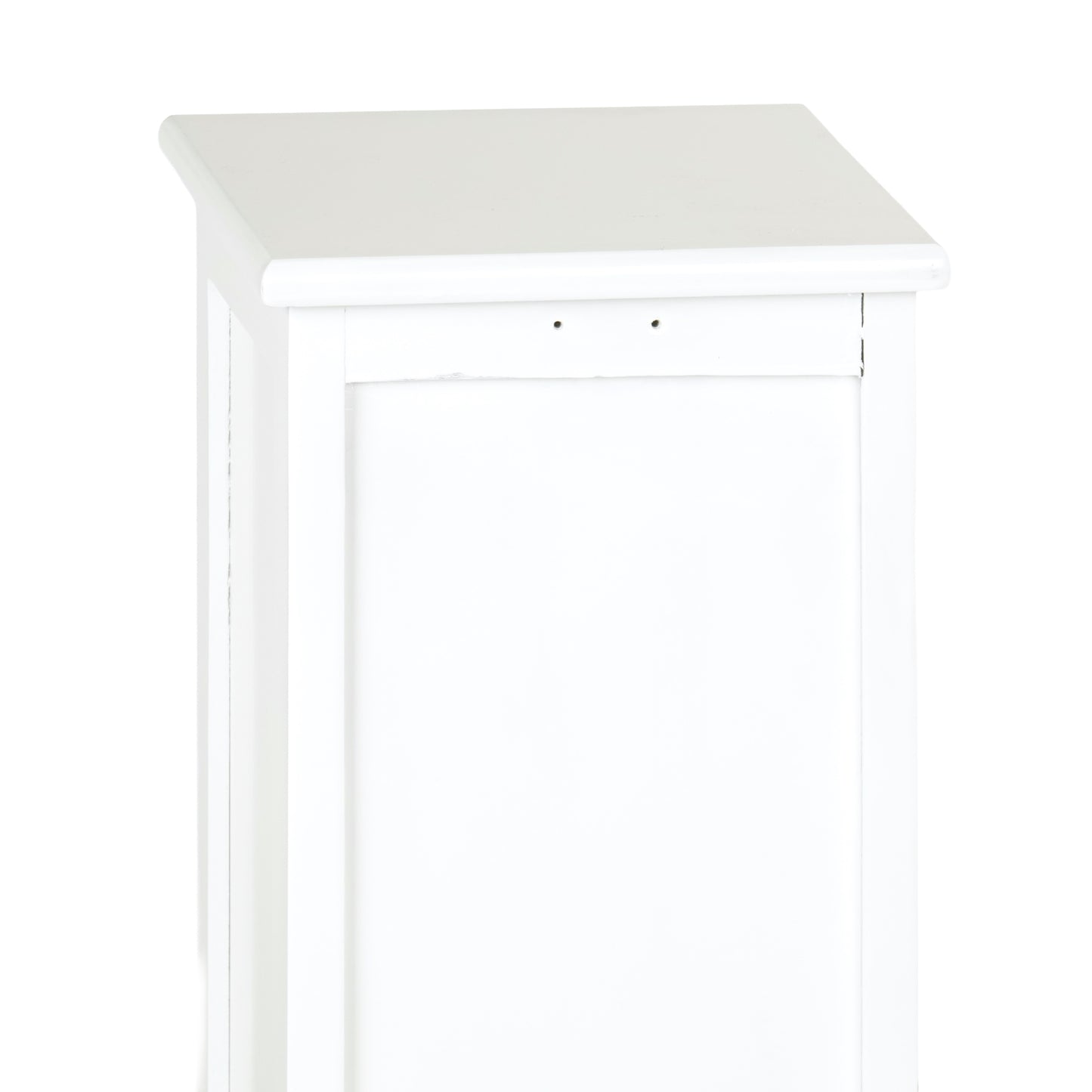 SCHRANK "HEART" | Mahagoni Holz, 2 Rattan Körbe | Bad Kommode