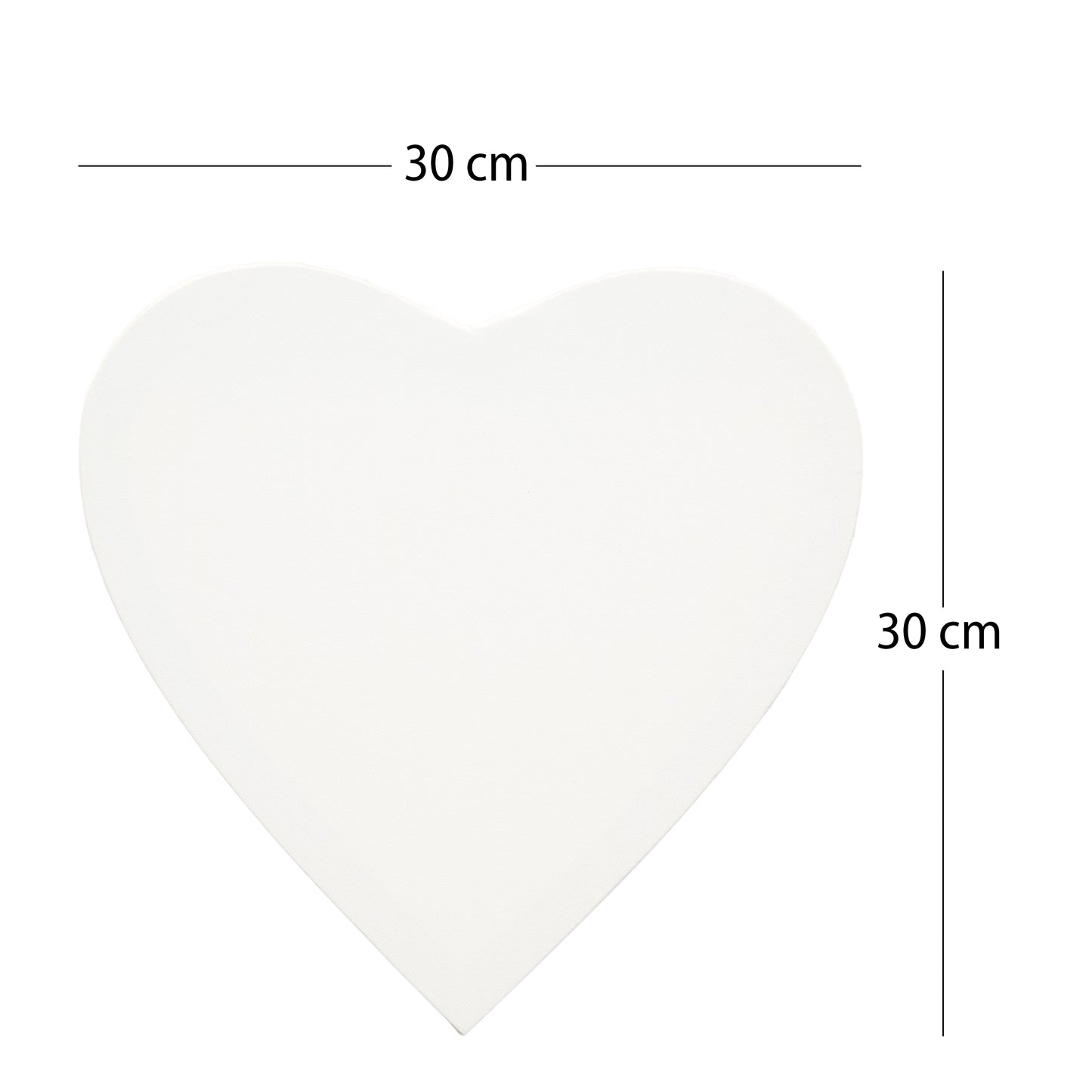 1x ARTIKUM HERZFORM LEINWAND Ø 30 | bespannte Leinwand