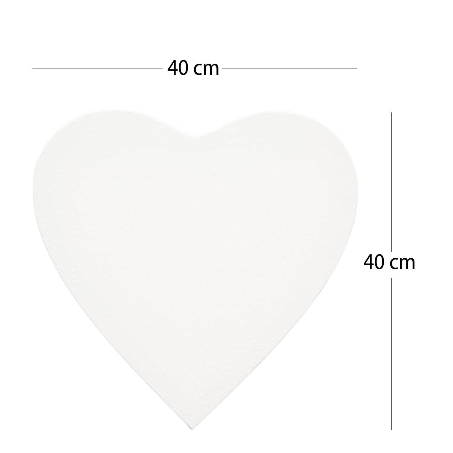 1x ARTIKUM HERZFORM LEINWAND Ø 40 | bespannte Leinwand