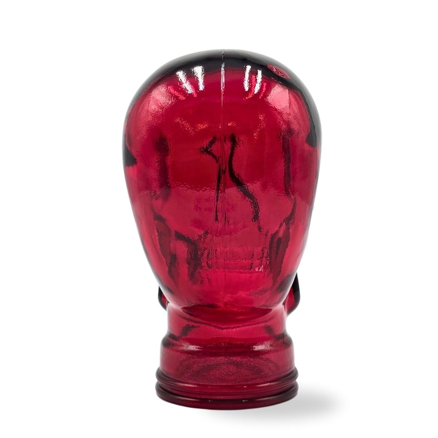 Glas KOPFHÖRERSTÄNDER TOTENKOPF| 26cm Glaskopf Skulptur
