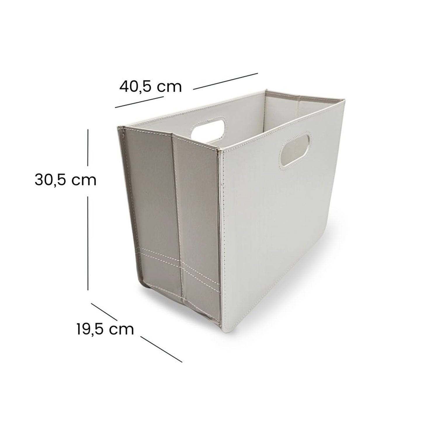 DESIGN ZEITUNGSKORB "BUSINESS" | creme-weiss, 30,5 cm | Magazinhalter