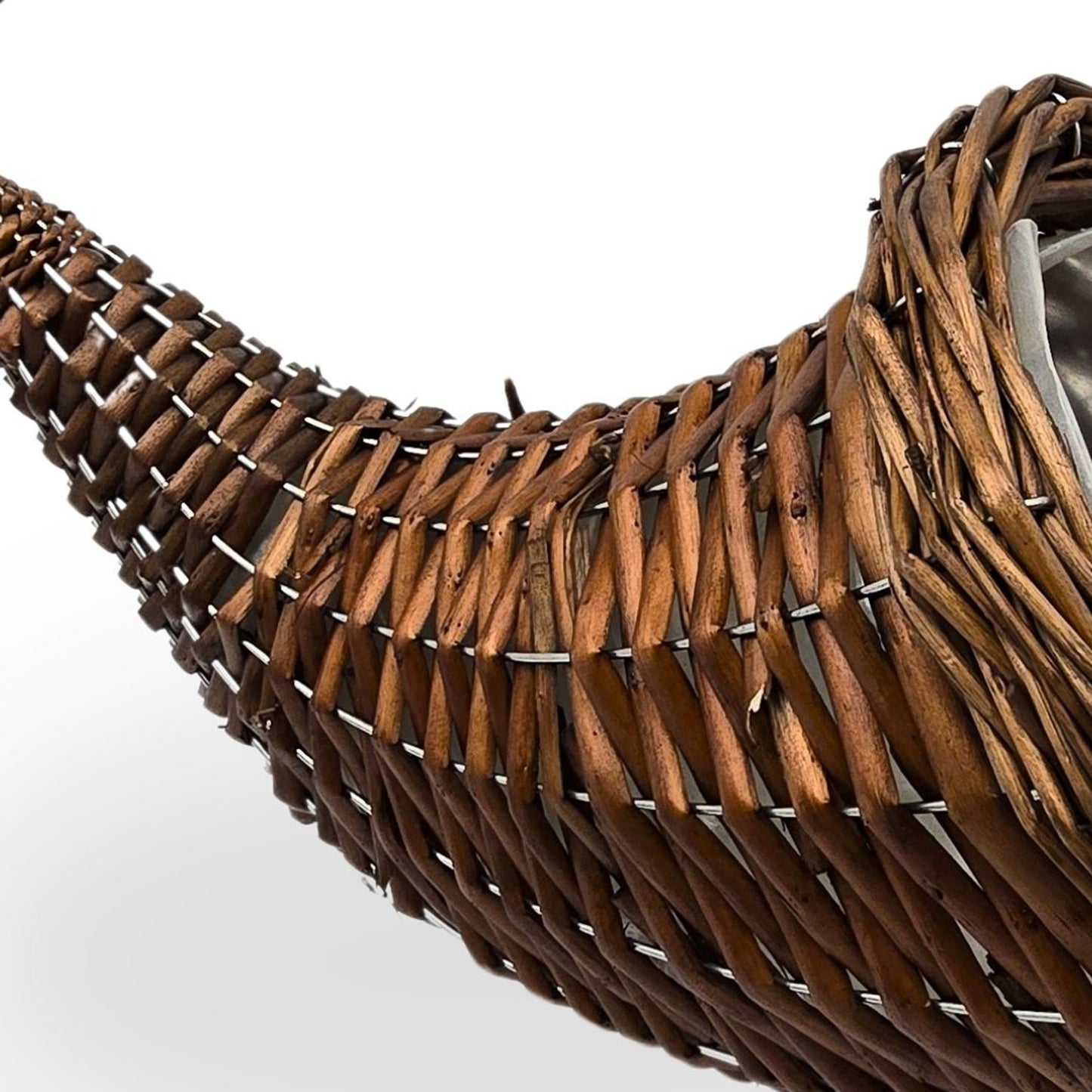 Blumenampel Füllhorn Weidenholz 40x30 klein | Farbe: braun